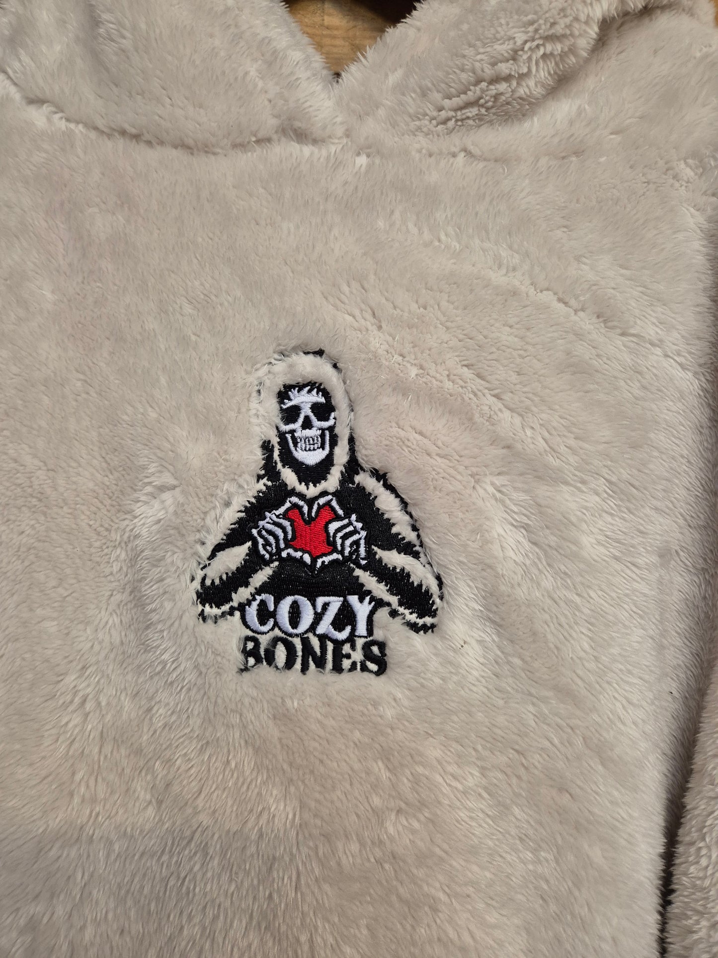 Cozy Bones Unisex Natural Fluffy Fleece Hoodie