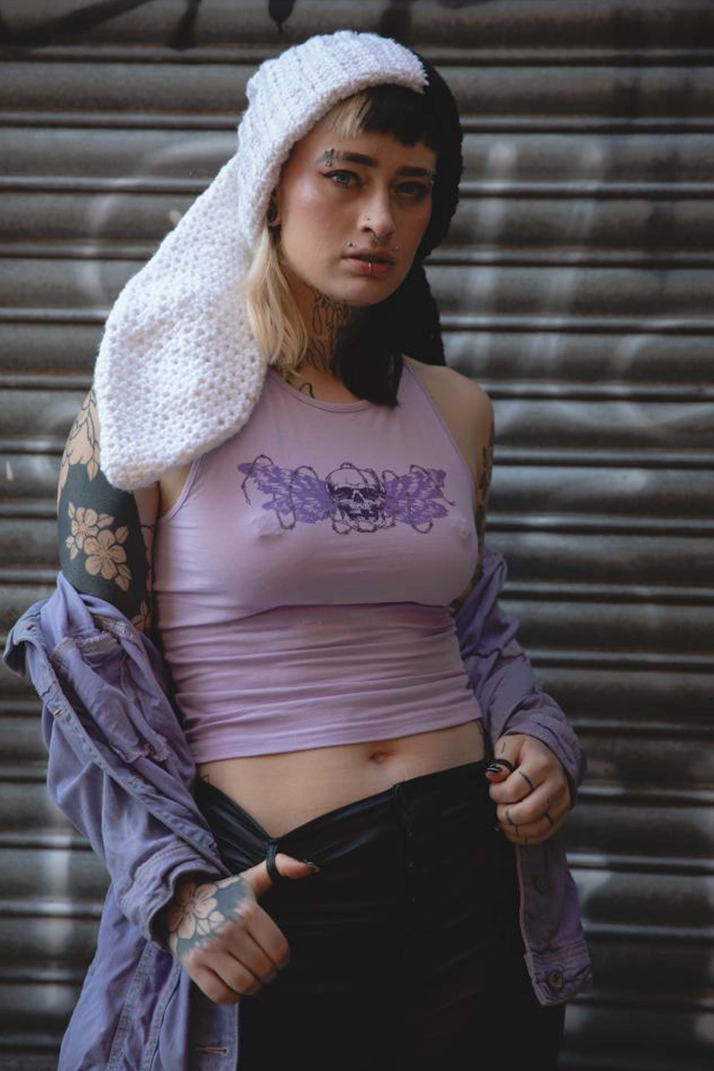 Bound Wings Lilac Vest Top