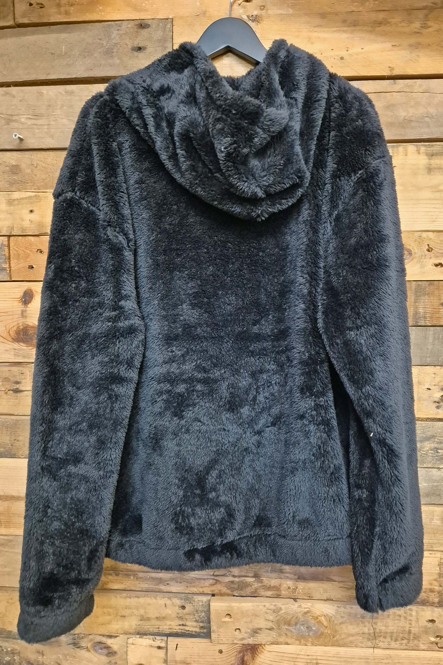 Cozy Bones Unisex Black Fluffy Fleece Hoodie