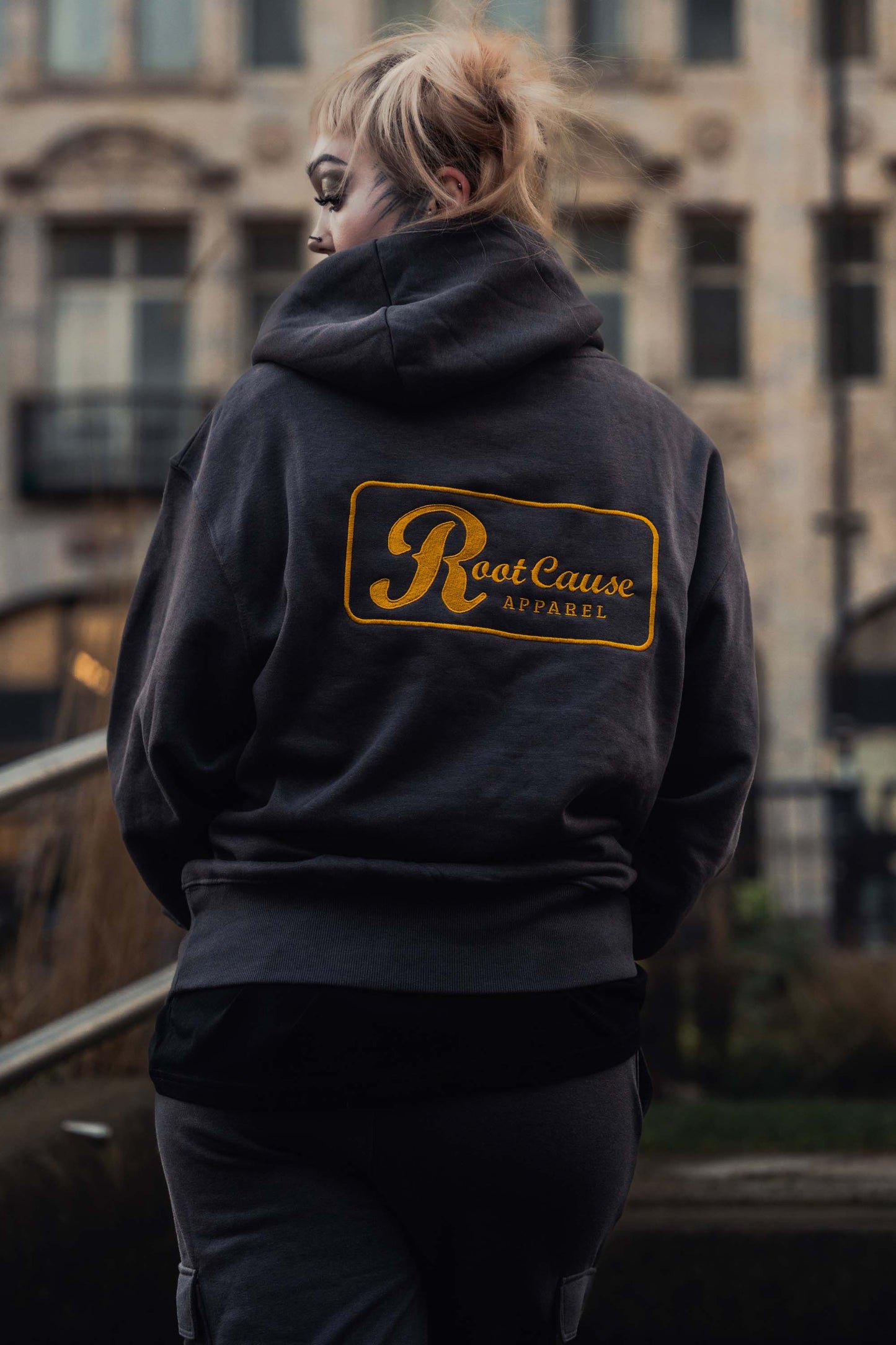 Double Skull Charcoal Hoodie