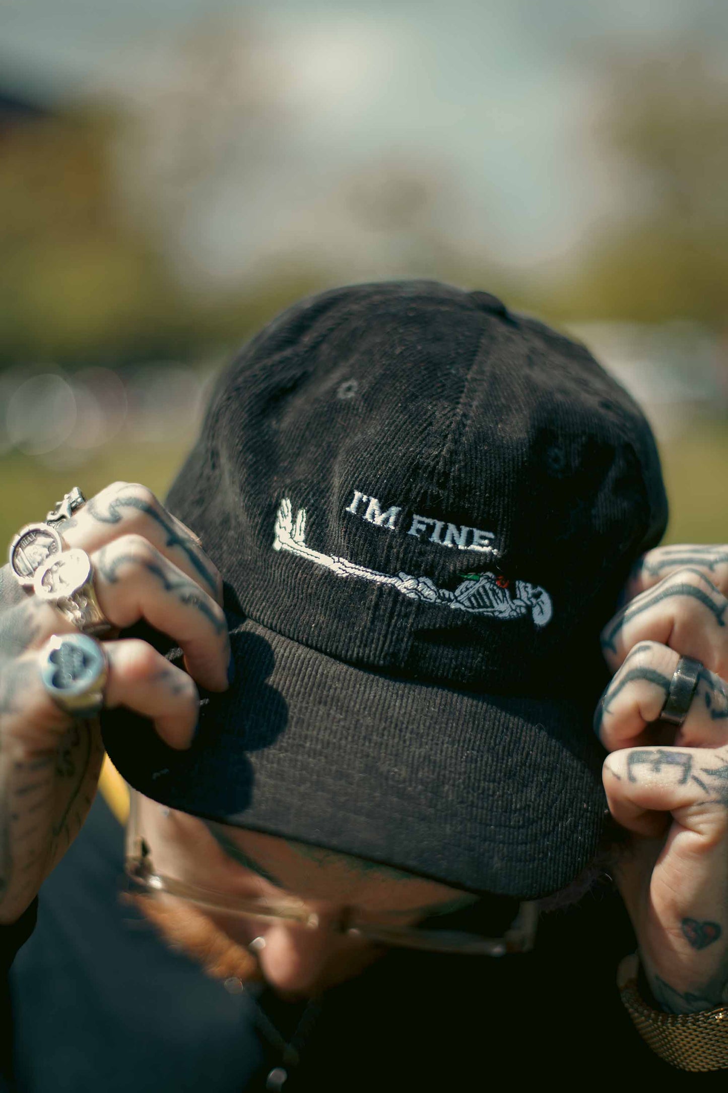 I'm Fine Cord Cap