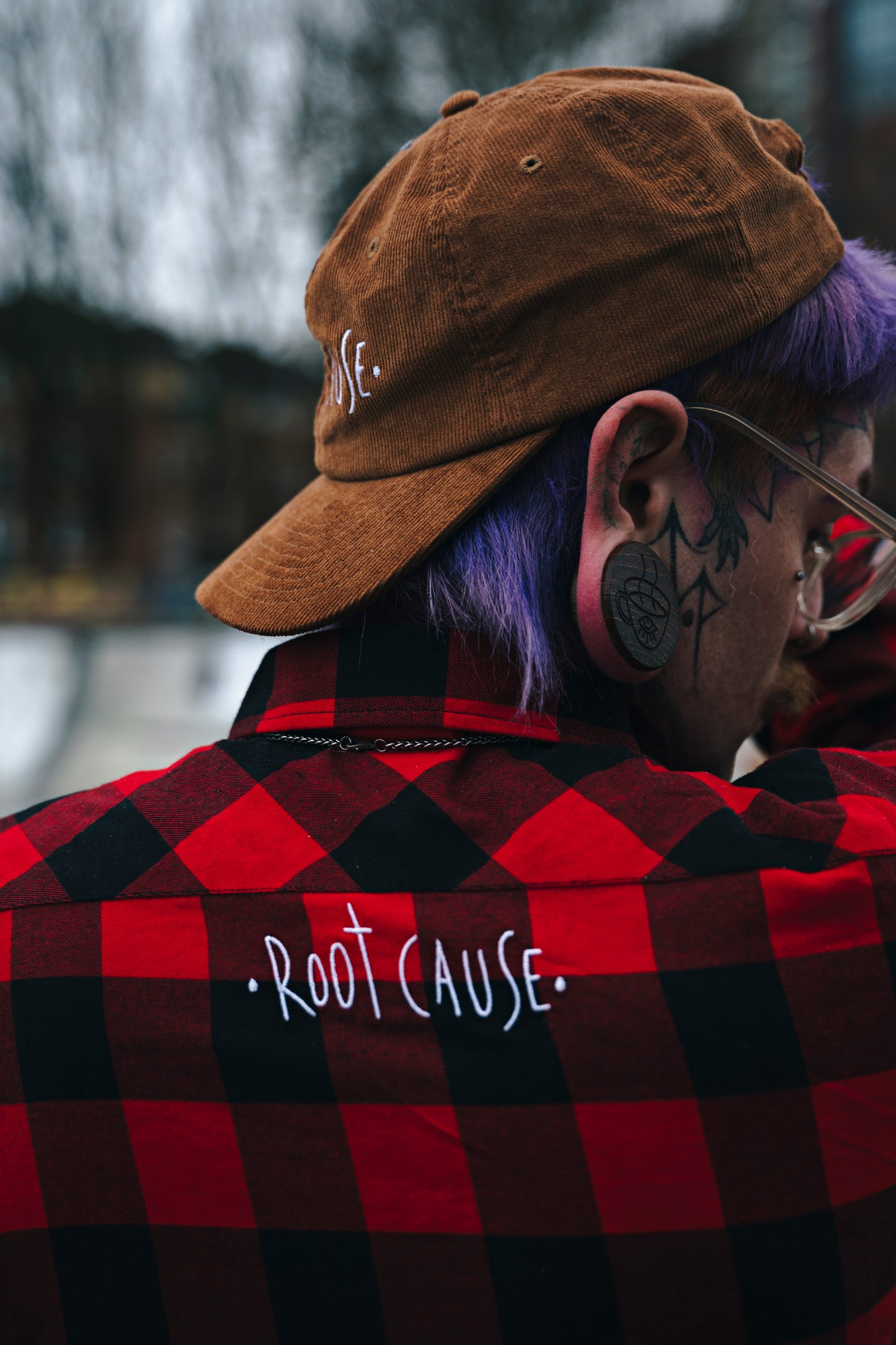 Root Cause Checked Flannel Shirt Red & Black