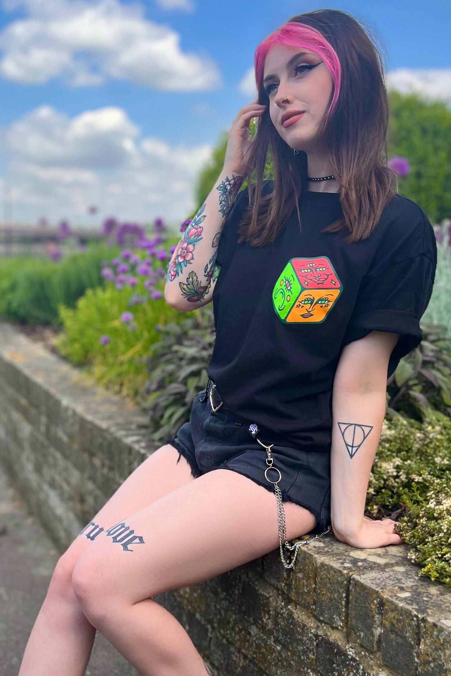 Roll The Dice Unisex Black T-Shirt