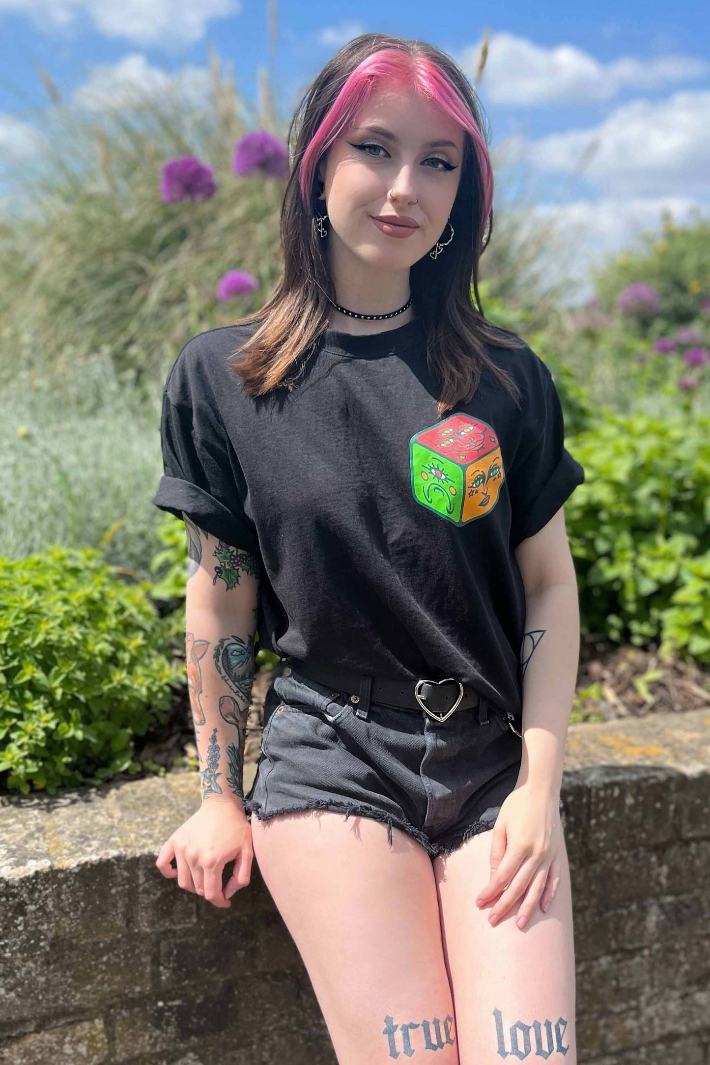 Roll The Dice Unisex Black T-Shirt