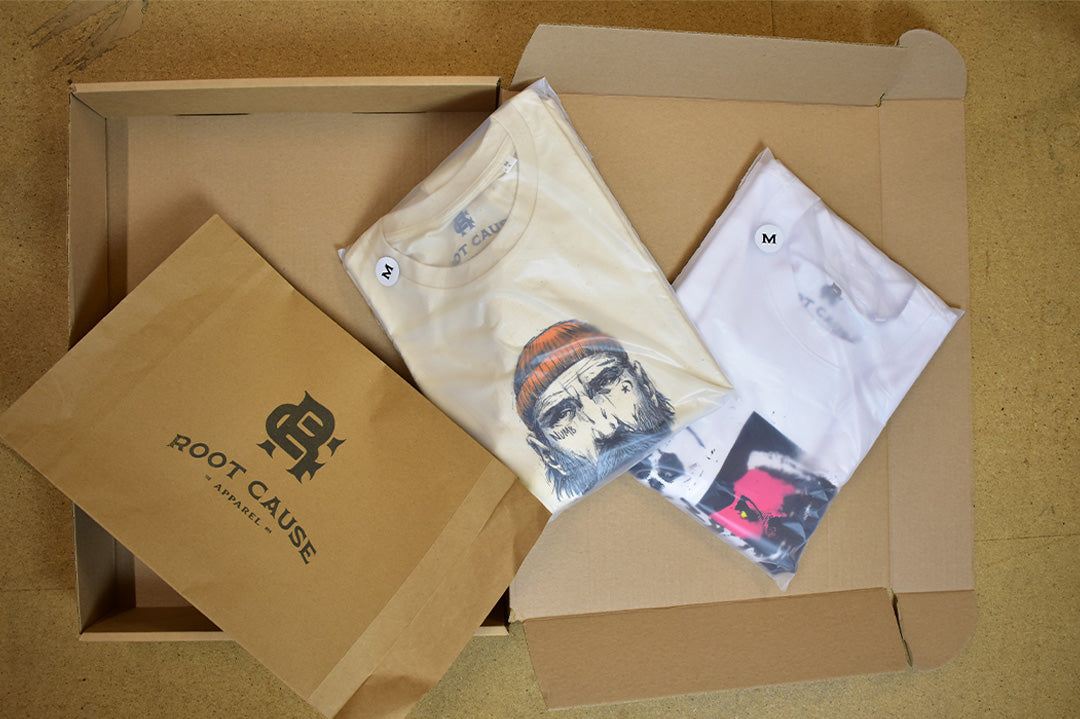 Root Cause Apparel - uniquely designed clothing made in the UK. Sustainably sourced hoodies, t-shirts, beanies, caps and bags. Made from high quality organic cotton.