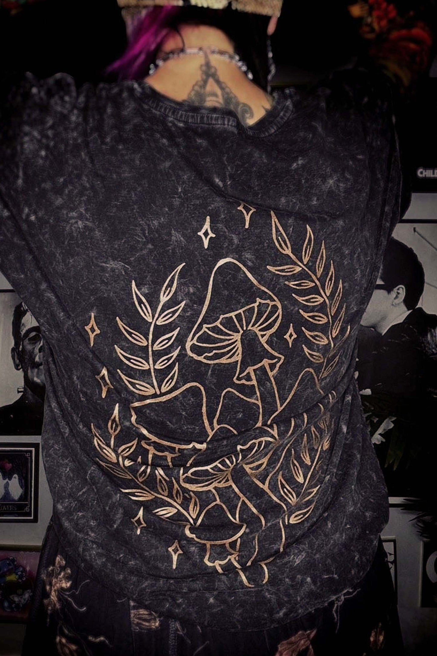 Shimmer Shroom Extended Shoulder T Shirt