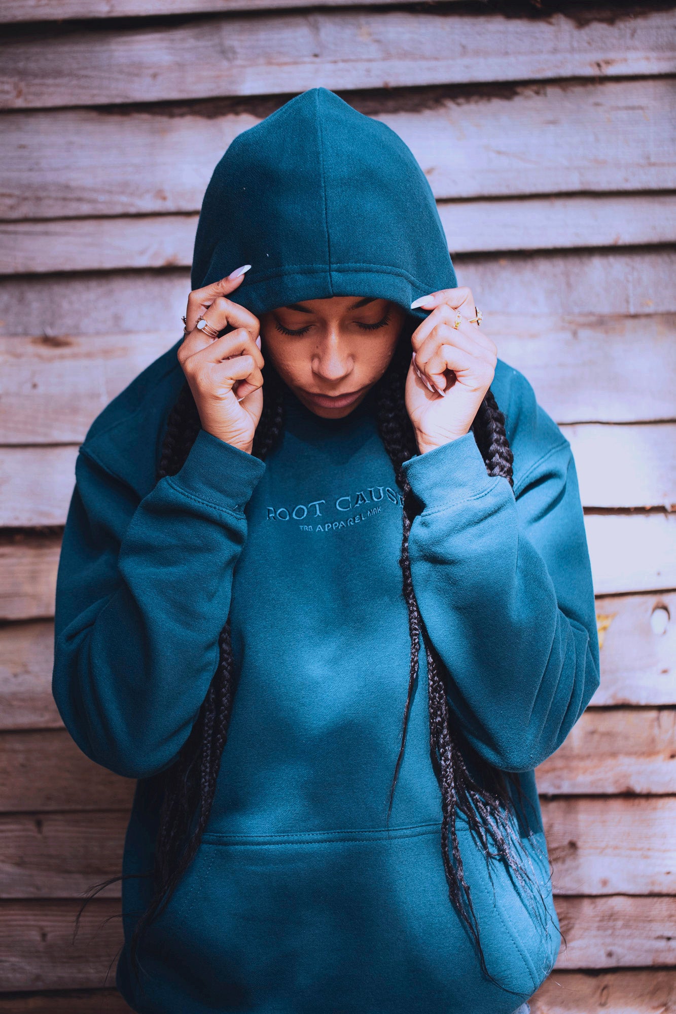 Root Cause Core Roots Ink Blue Organic and Recycled Unisex Hoodie