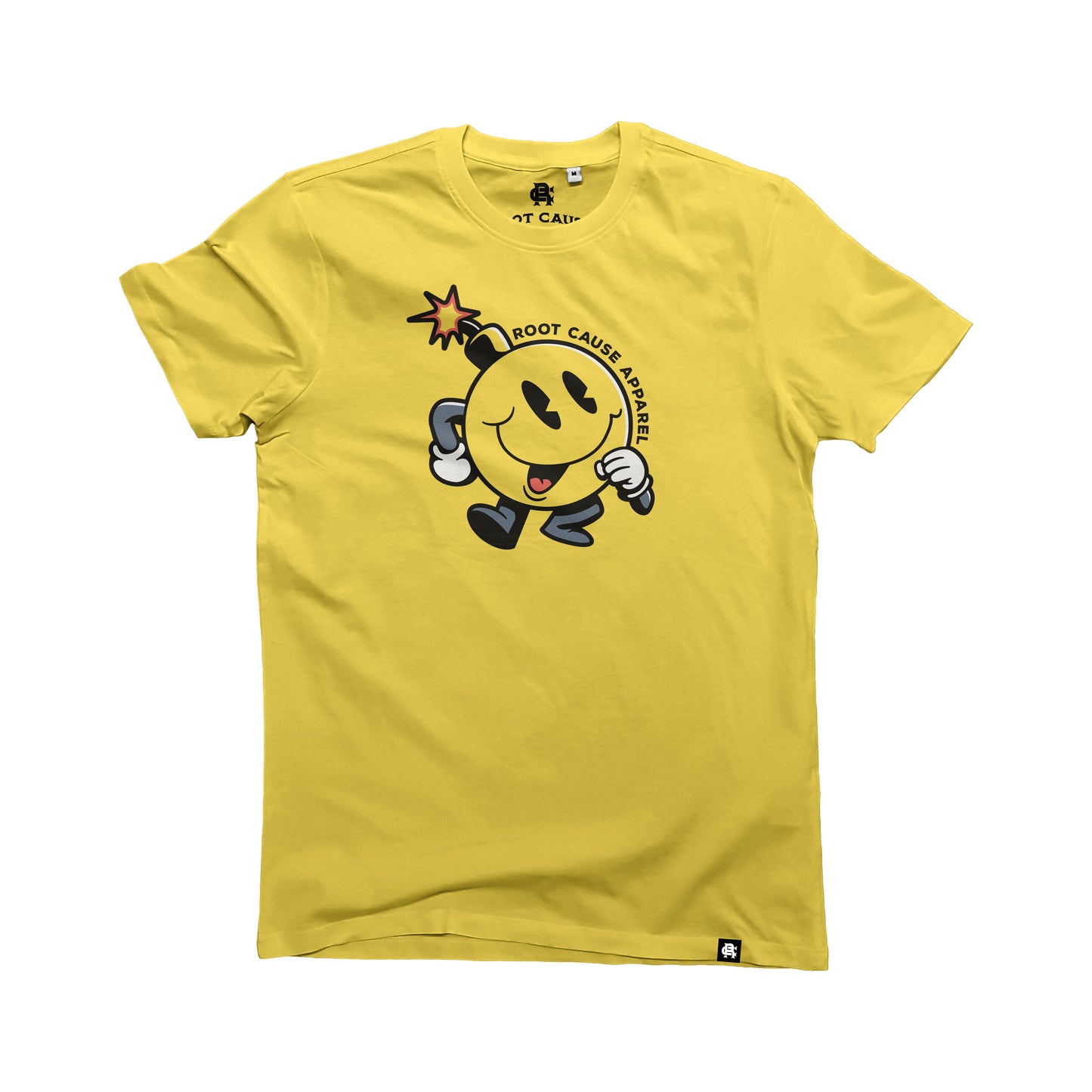 Root Cause The Bomb Yellow Unisex Organic Cotton T-Shirt