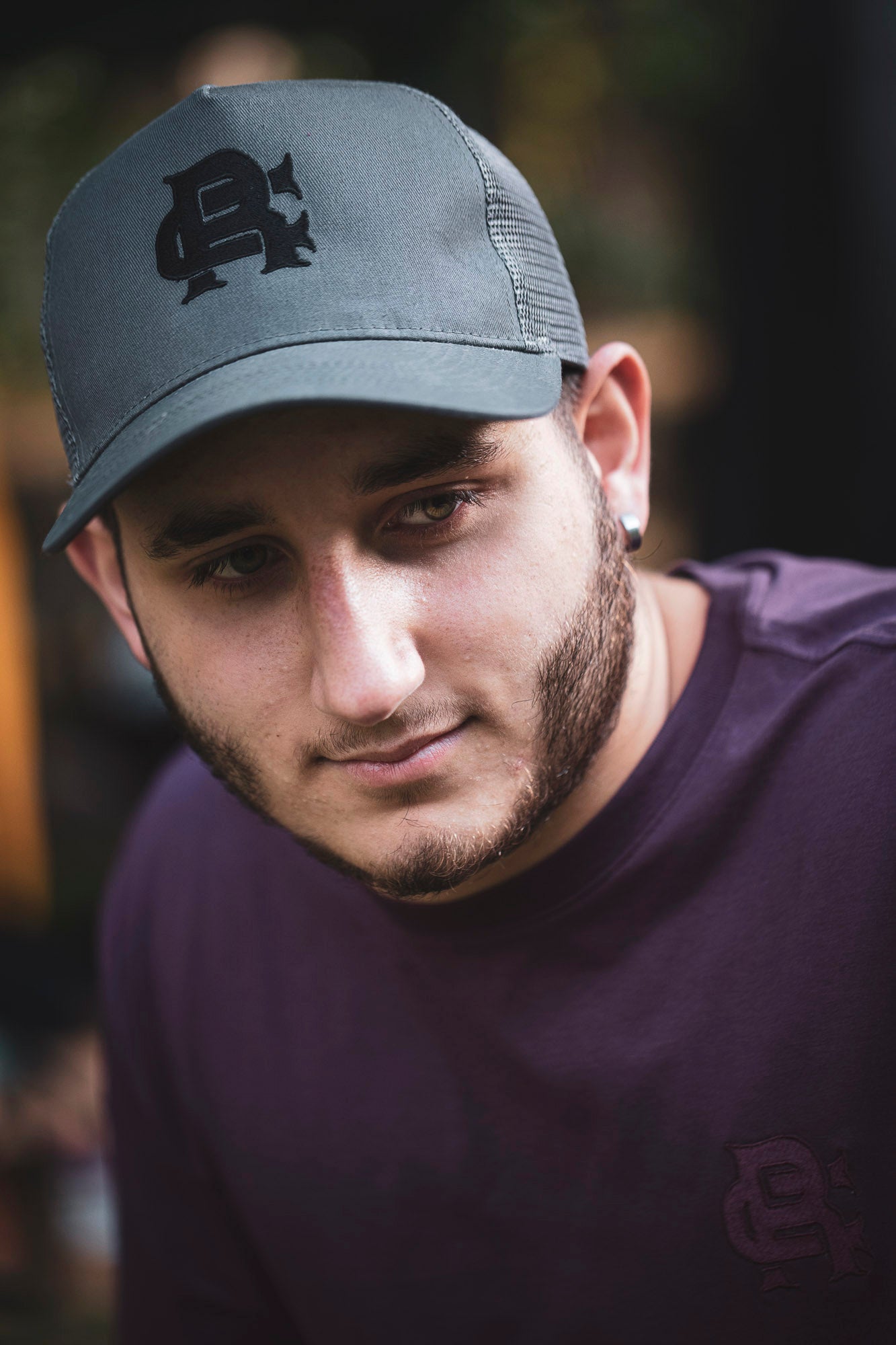 Root Cause Branded Grey Trucker Cap