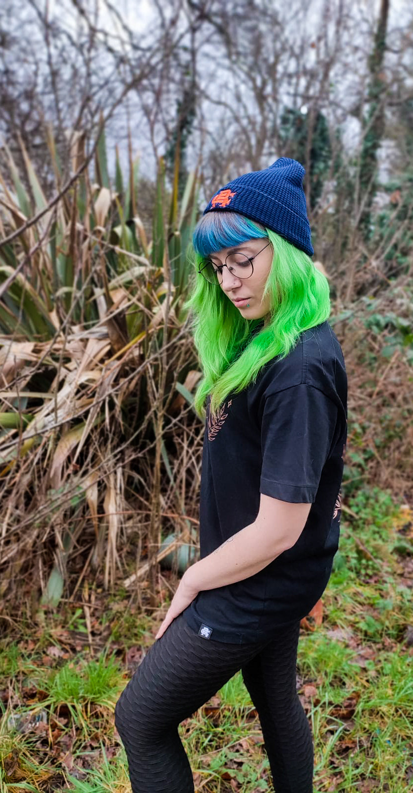 Root Cause Oxford Navy Waffle Beanie