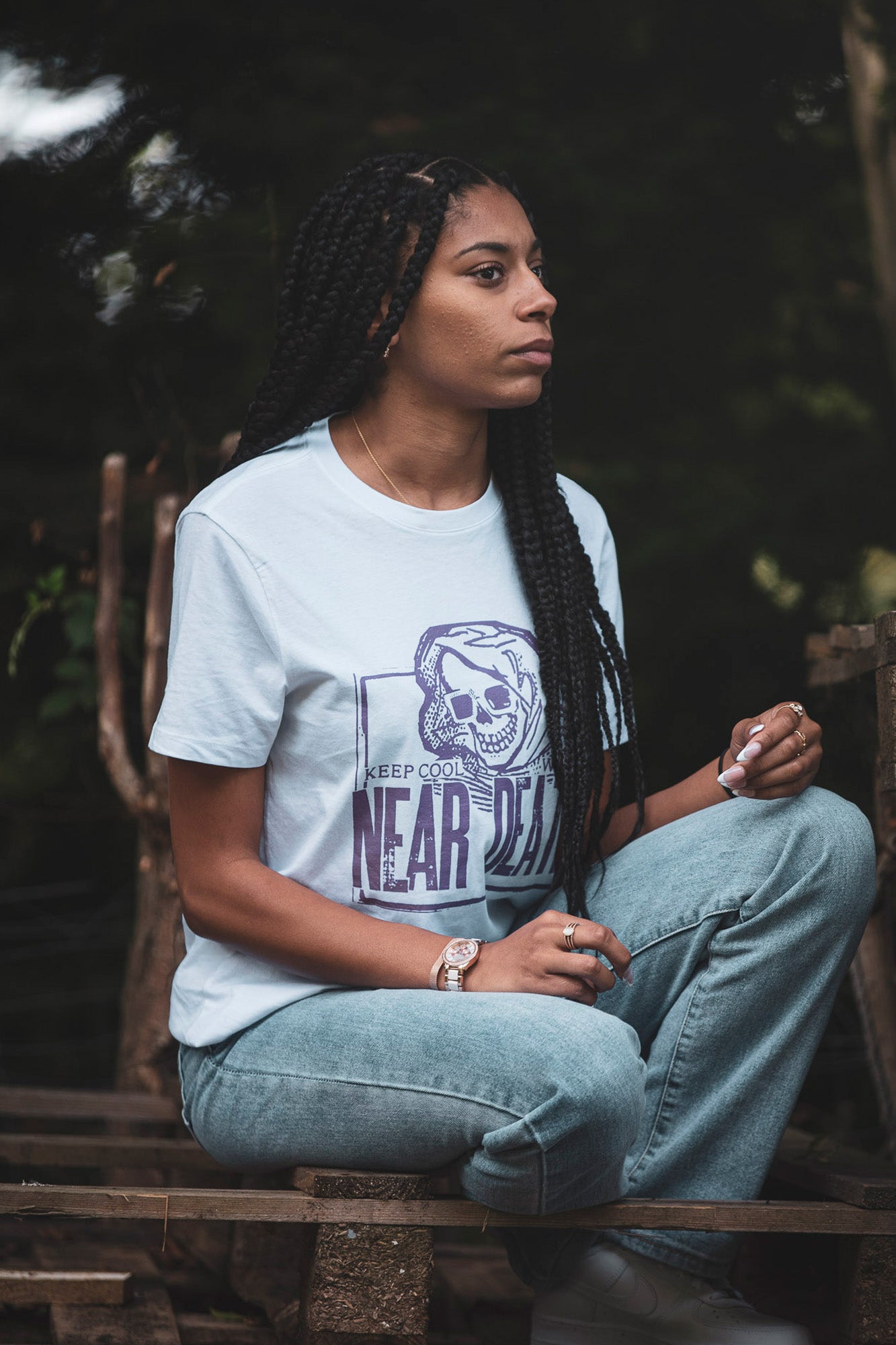 Root Cause Near Death White Organic Unisex T-Shirt