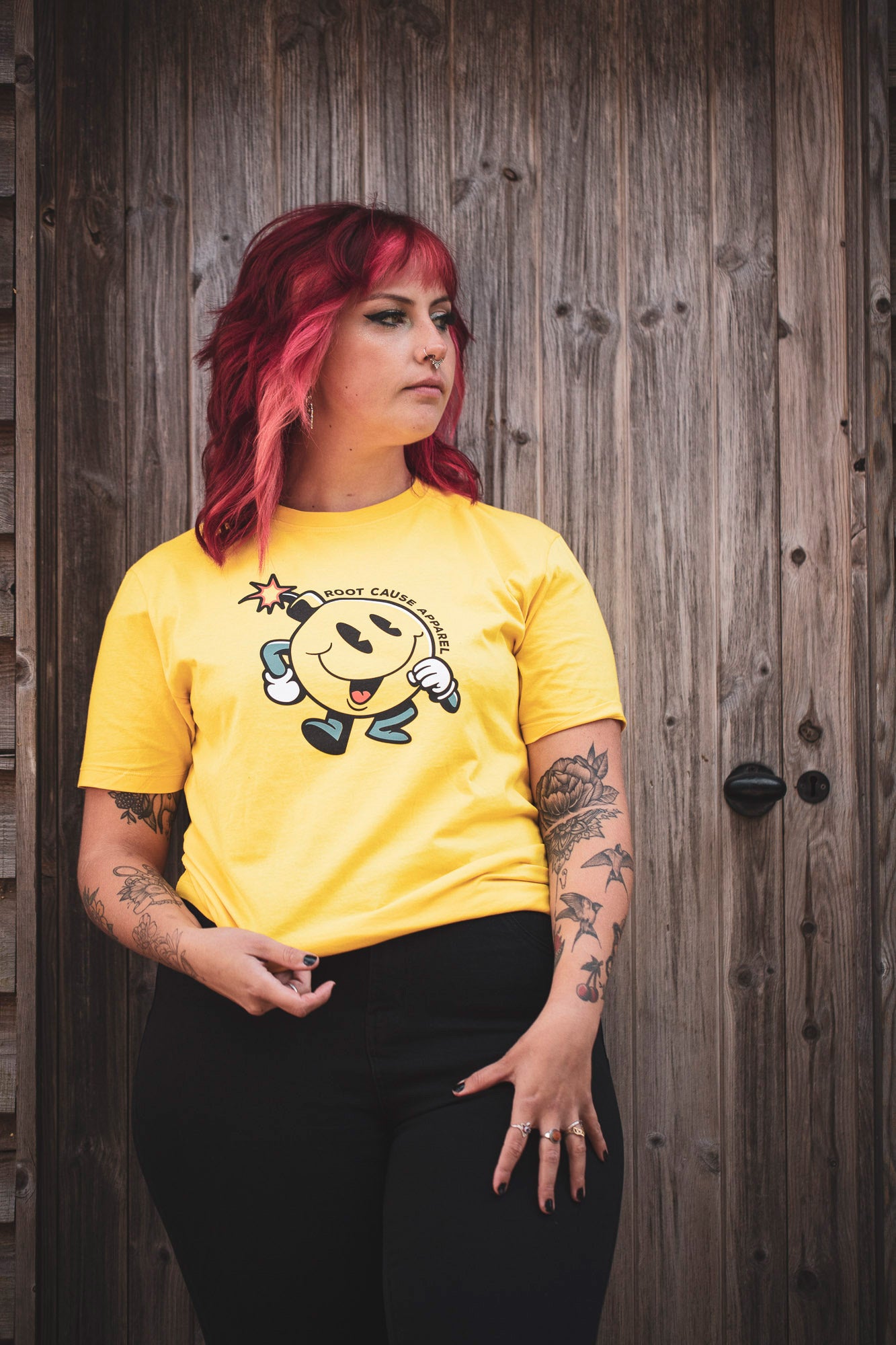 Root Cause The Bomb Yellow Unisex Organic Cotton T-Shirt