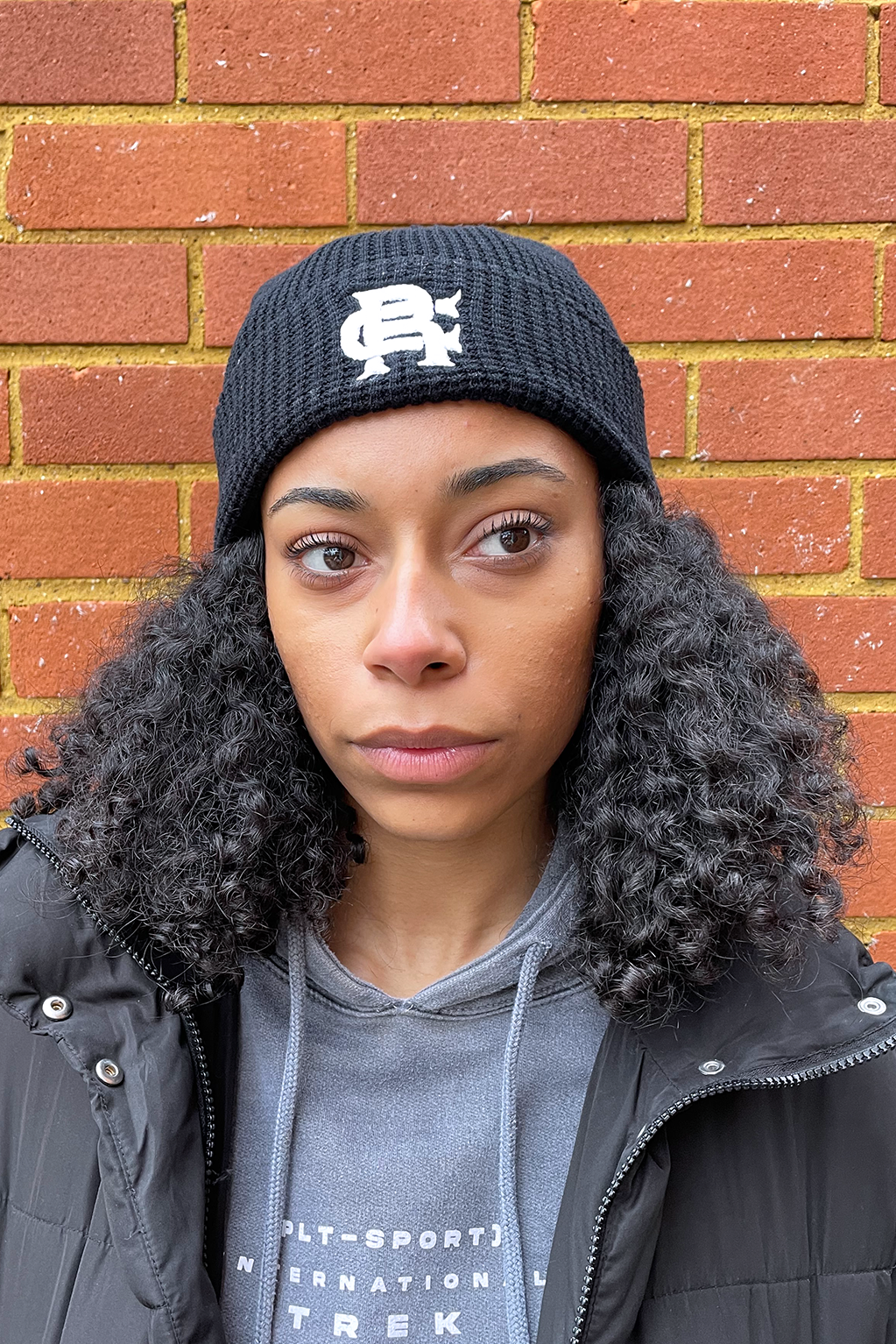 Root Cause Branded Black Waffle Beanie