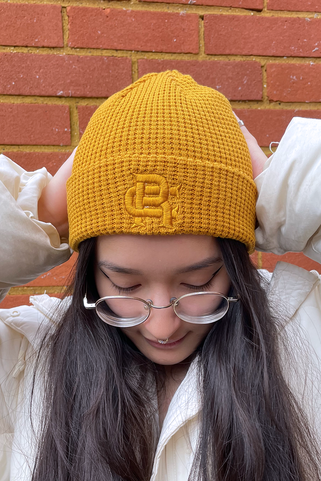 Root Cause Mustard Waffle Beanie