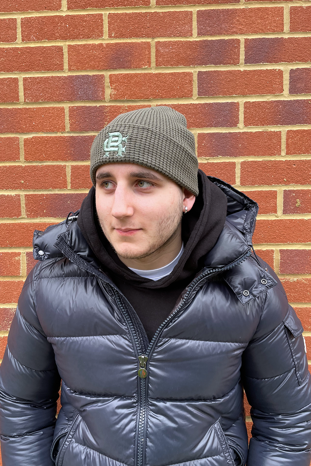 Root Cause Olive Green Waffle Beanie