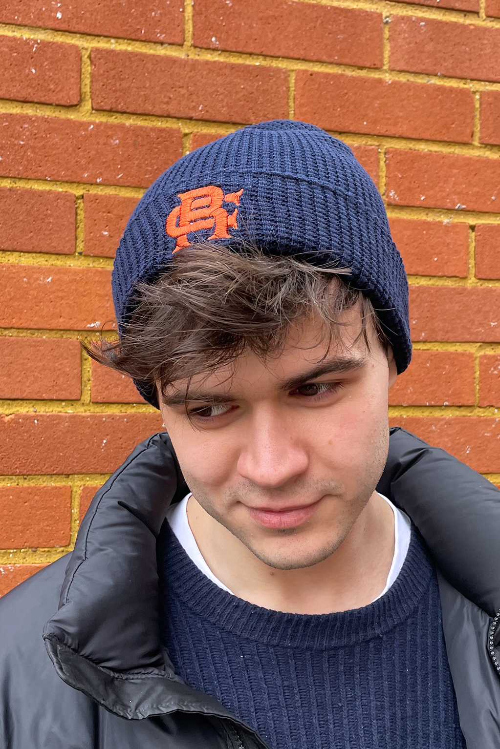 Root Cause Oxford Navy Waffle Beanie