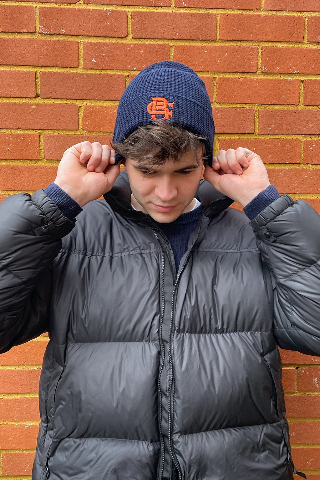 Root Cause Oxford Navy Waffle Beanie