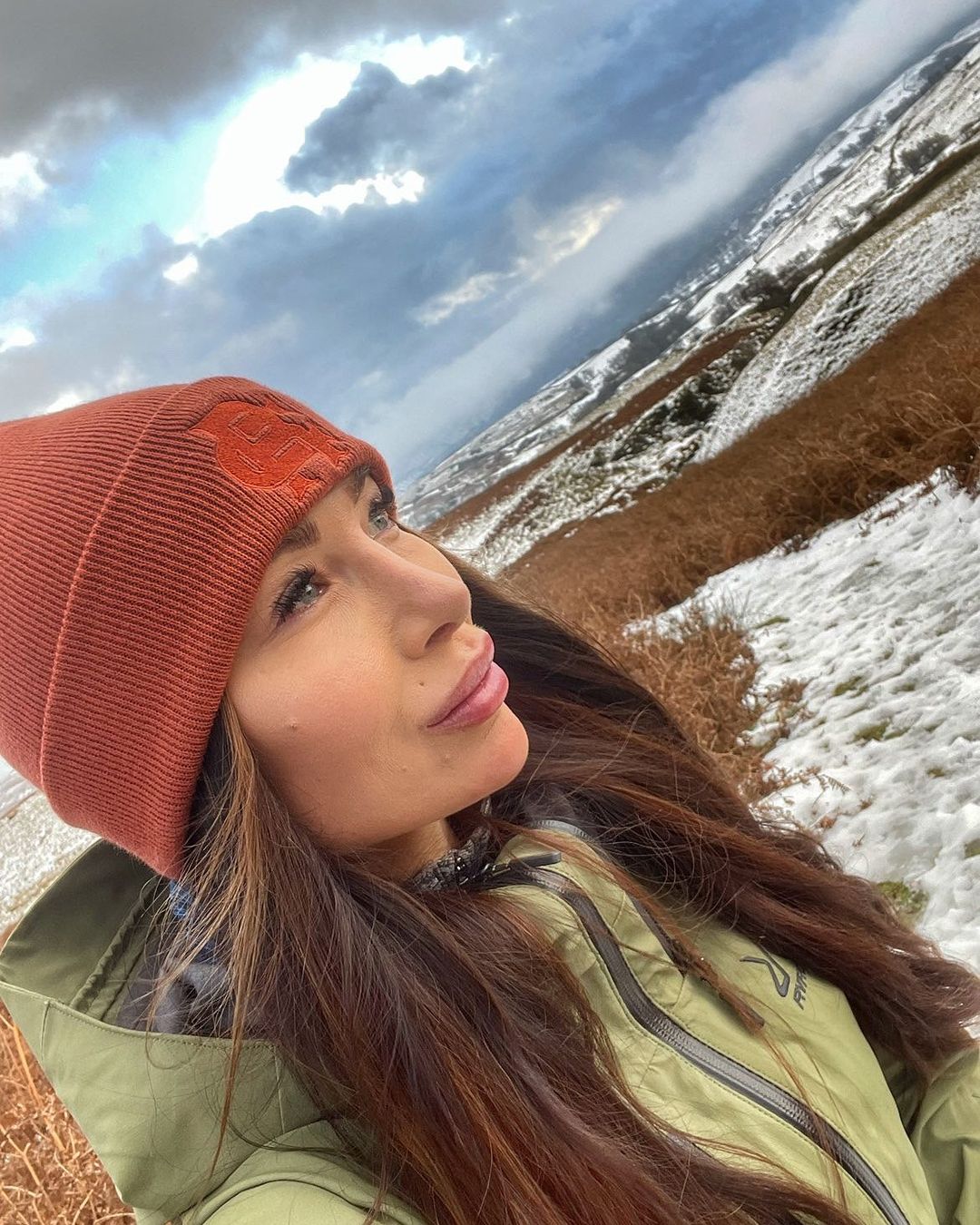 Root Cause Branded Rust Monogram Beanie