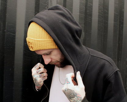 Mustard Waffle Beanie