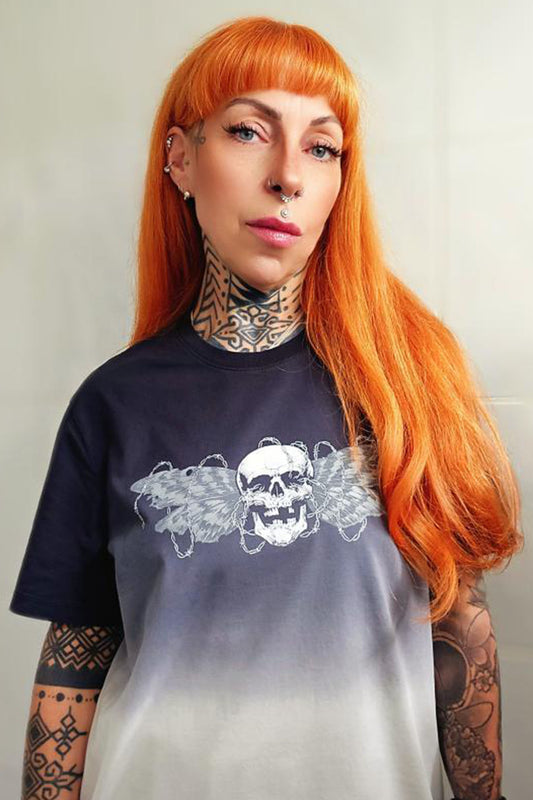 Bound Wings Black Dip Dye T-Shirt