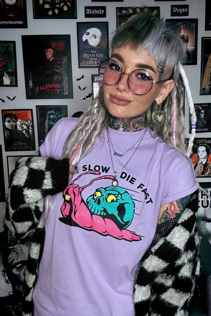 Live Slow Extended Shoulder T Shirt Dress