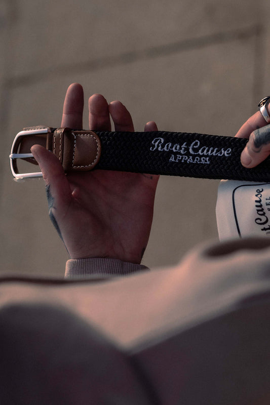 Root Cause Black Braid Belt