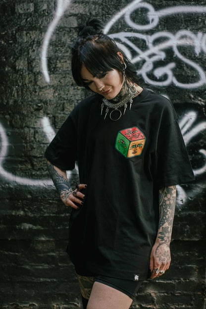 Roll The Dice Unisex Black T-Shirt