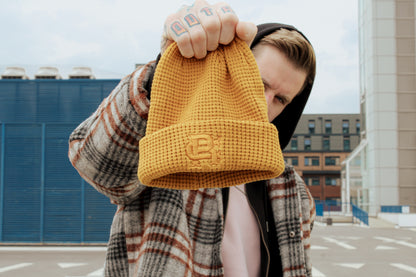 Mustard Waffle Beanie