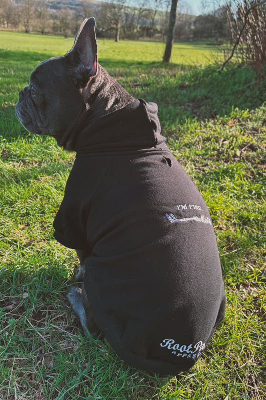 Root Paws - Black Im Fine Hoodie