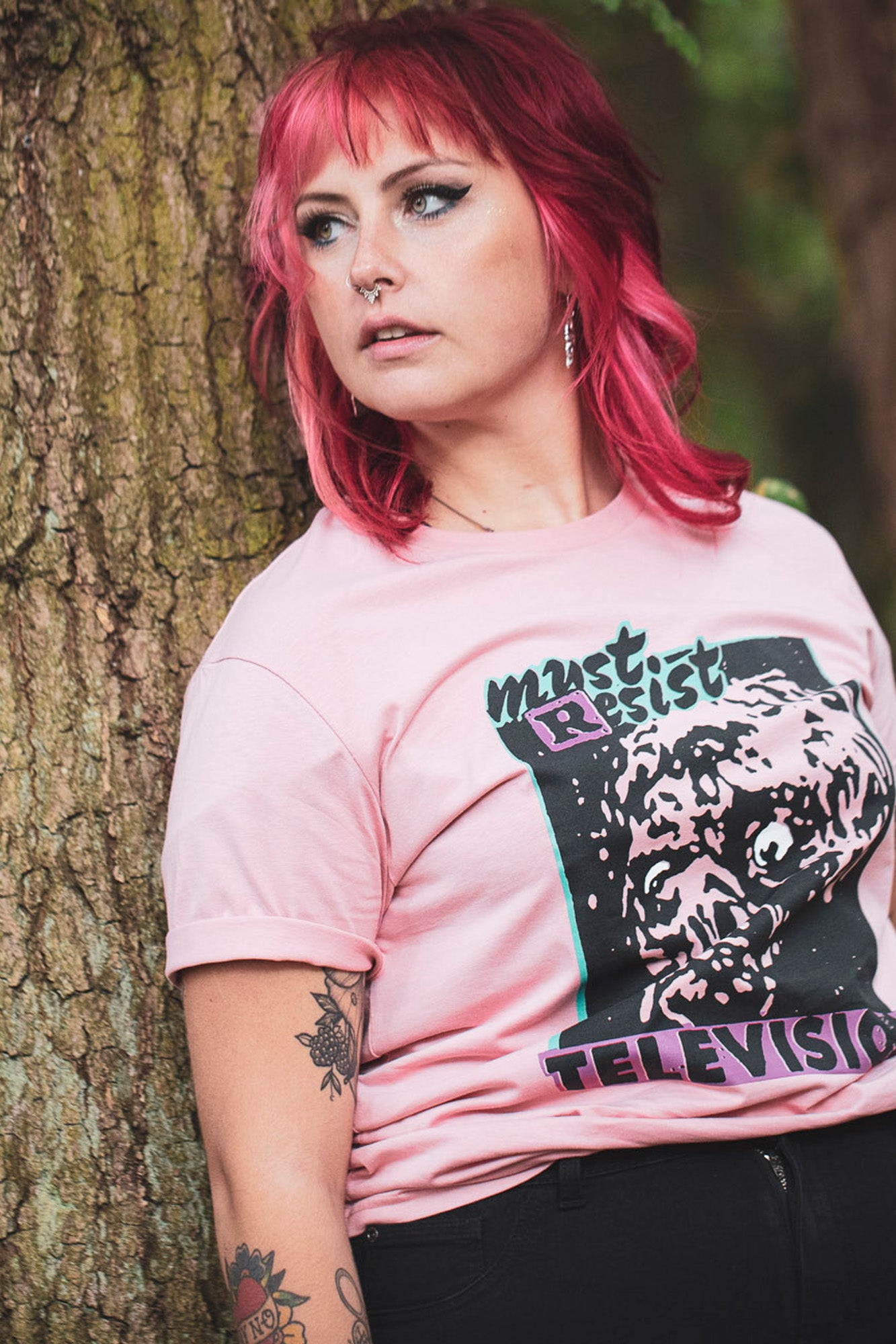 Root Cause Must Resist Pink Organic Unisex T-Shirt