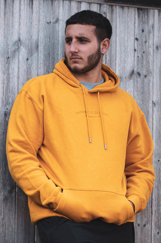 Root Cause Core Roots Mustard Organic and Recycled Unisex Hoodie