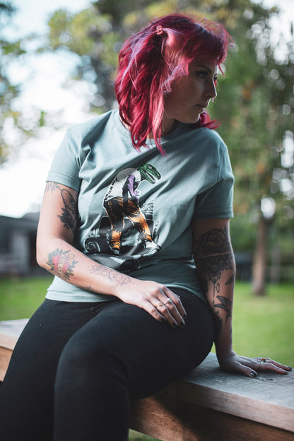 Root Cause Sofa Surfer Blue Unisex Organic Cotton T-Shirt