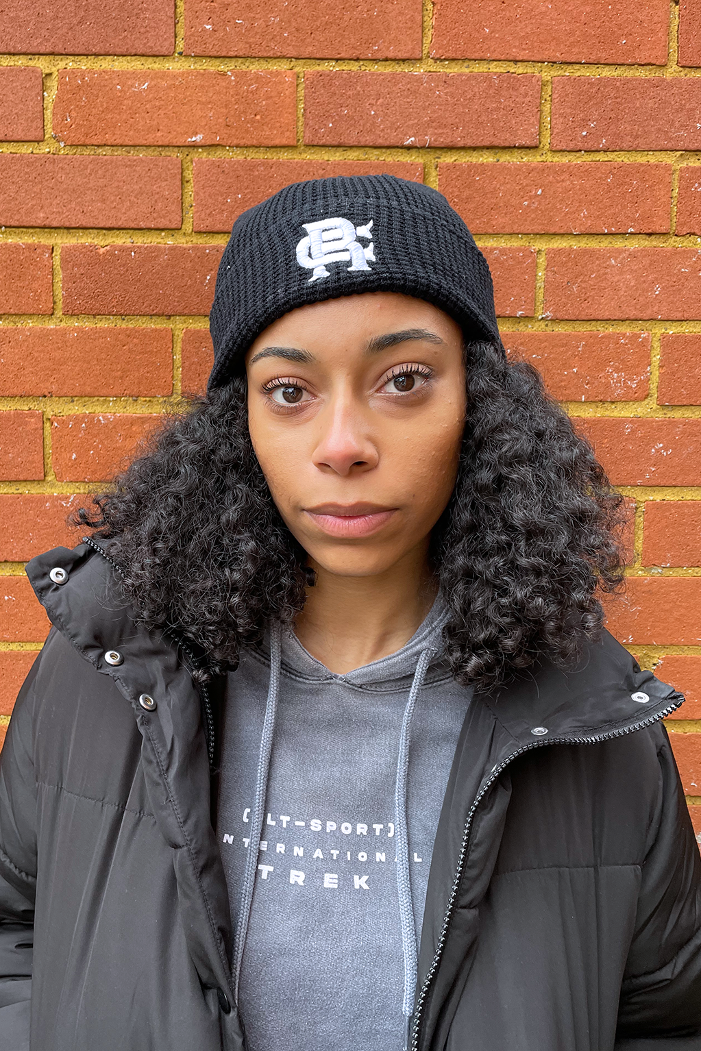 Root Cause Branded Black Waffle Beanie
